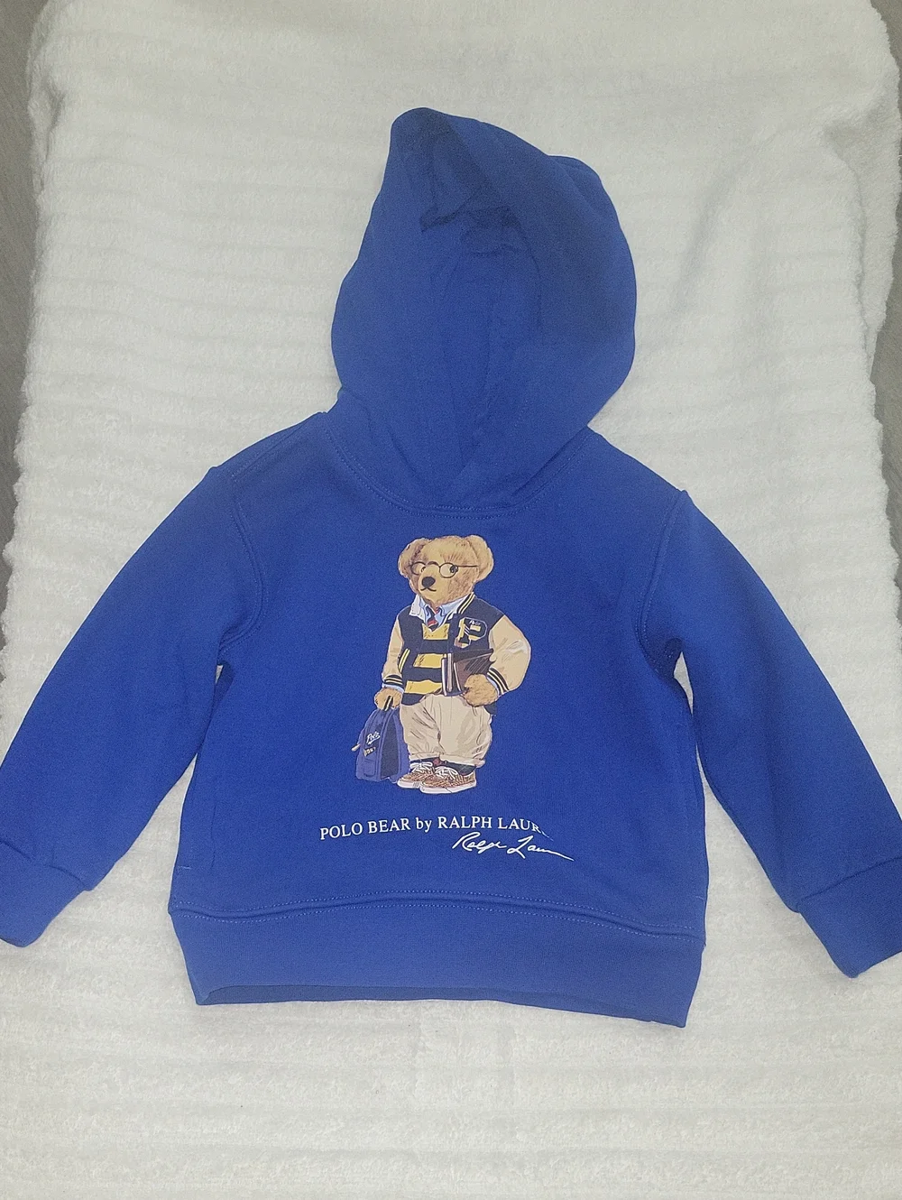 Ralph Lauren Royal Blue Polo Bear Hoodie for Kids